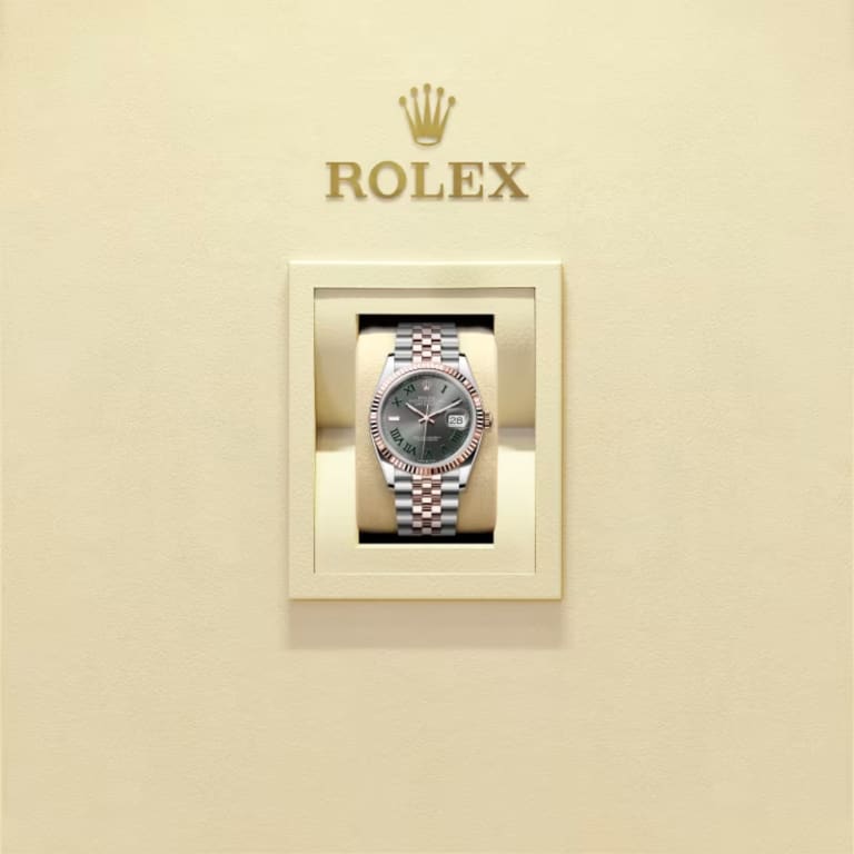Datejust "Wimbledon" Rose Gold & Steel Jubilee Grey Dial 36mm Product Image 5