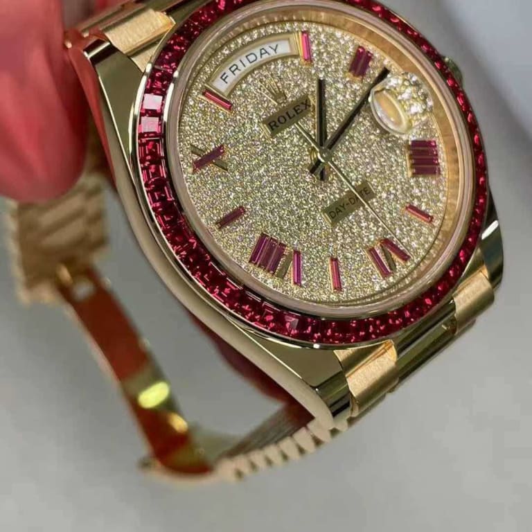 Day-Date Yellow Gold Ruby Pave Dial 40mm Product Image 2