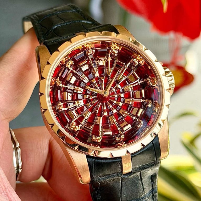 Excaliber Rose Gold Red Enamel Dial 45mm Product Image 4