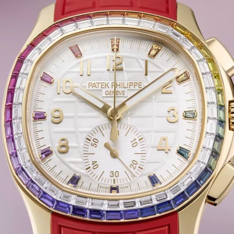 Aquanaut Luce "Rainbow" Chronograph Rose Gold Diamond White Dial 39mm Product Image 2