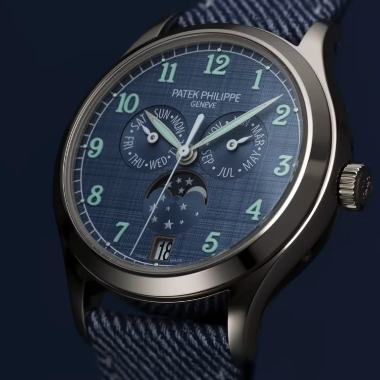 Annual Calendar White Gold Blue Shantung Dial 38mm Product Image 3