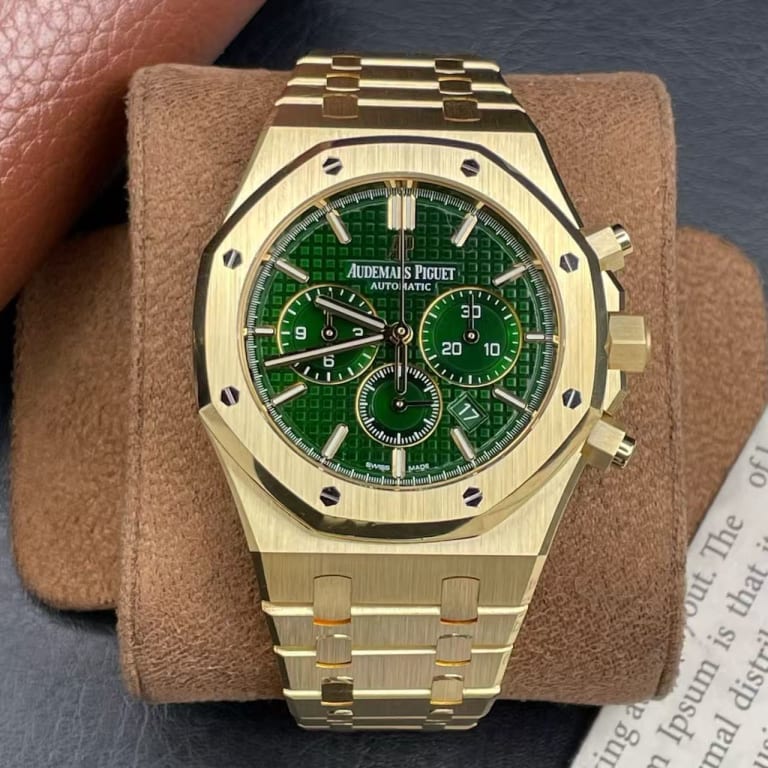 Royal Oak Chronograph Yellow Gold Green Dial 41mm Product Image 1