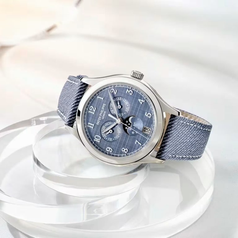 Annual Calendar White Gold Blue Shantung Dial 38mm Product Image 4