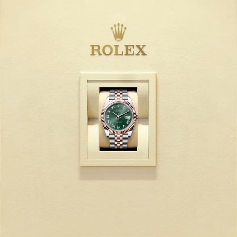 Datejust Rose Gold & Steel Jubilee Green Dial 41mm Product Image 4
