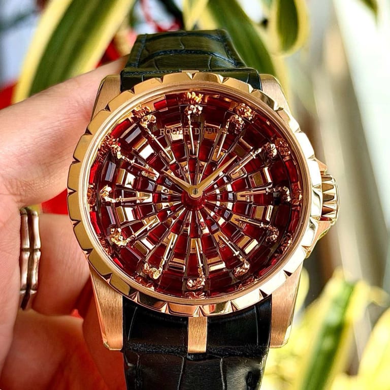 Excaliber Rose Gold Red Enamel Dial 45mm Product Image 1