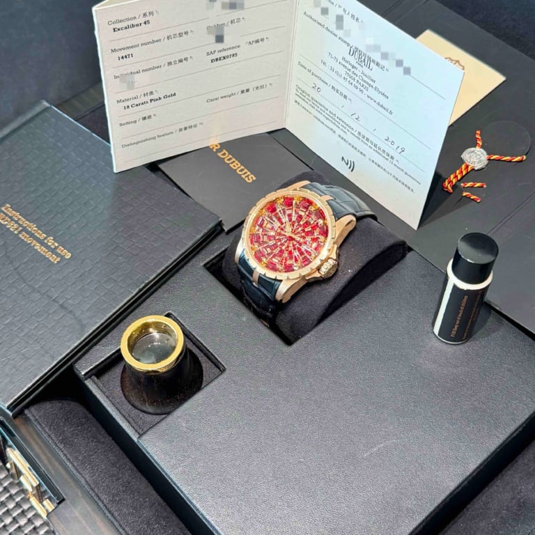 Excaliber Rose Gold Red Enamel Dial 45mm Product Image 8