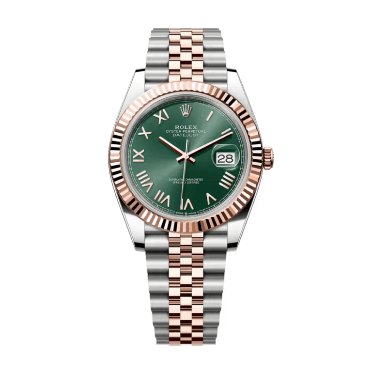 Datejust Rose Gold & Steel Jubilee Green Dial 41mm Product Image 1