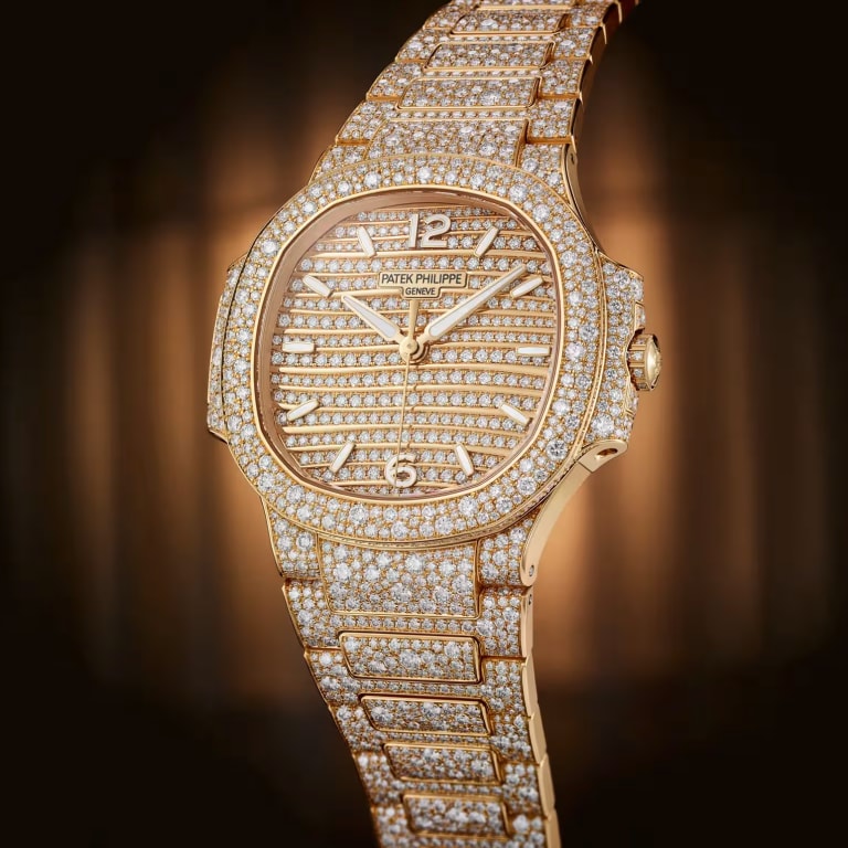 Nautilus Rose Gold Diamond Pave Dial 35mm Product Image 1