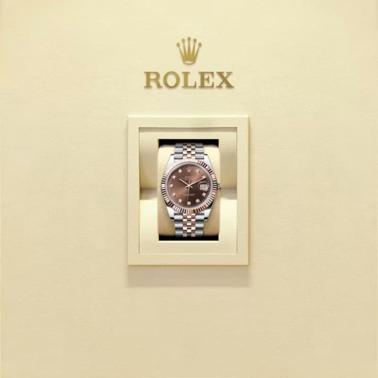 Datejust Rose Gold & Steel Jubilee Brown Dial 41mm Product Image 4