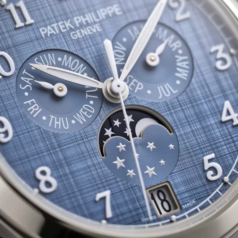 Annual Calendar White Gold Blue Shantung Dial 38mm Product Image 5
