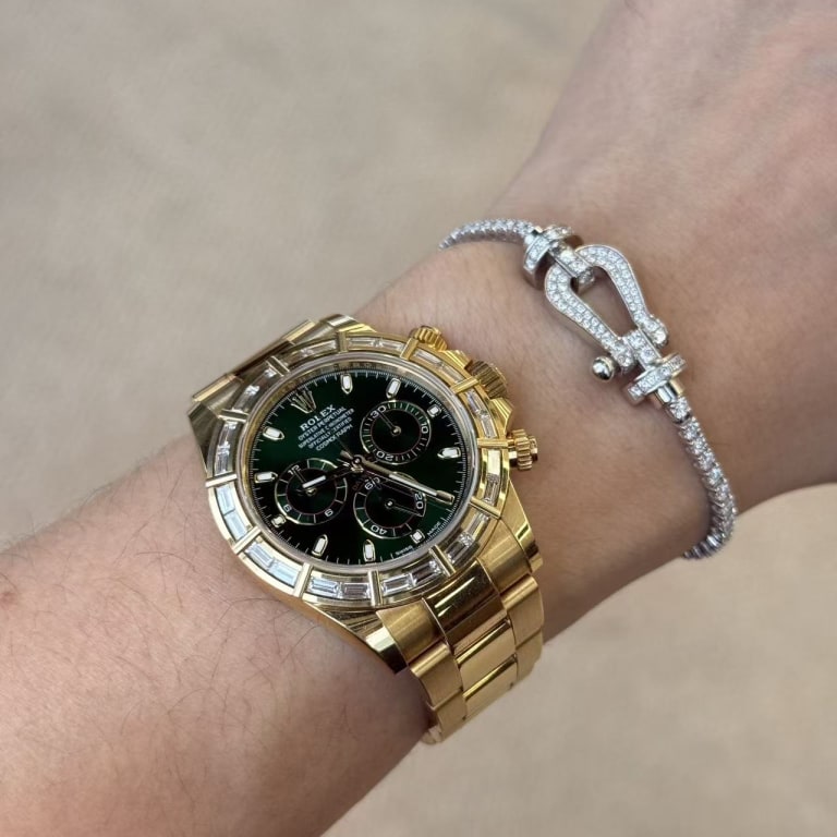 Daytona Yellow Gold Diamond Green Dial 40mm Product Image 3