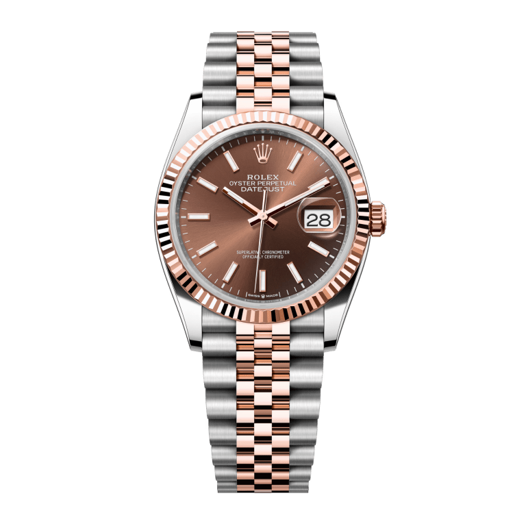 Datejust Rose Gold & Steel Jubilee Brown Dial 36mm Product Image 1