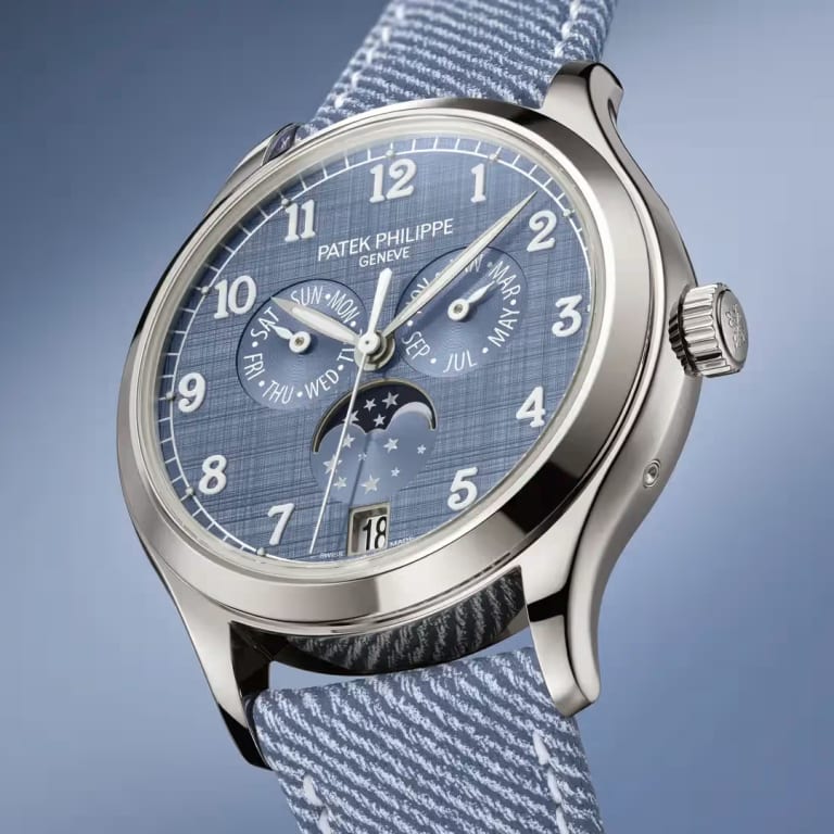 Annual Calendar White Gold Blue Shantung Dial 38mm Product Image 1