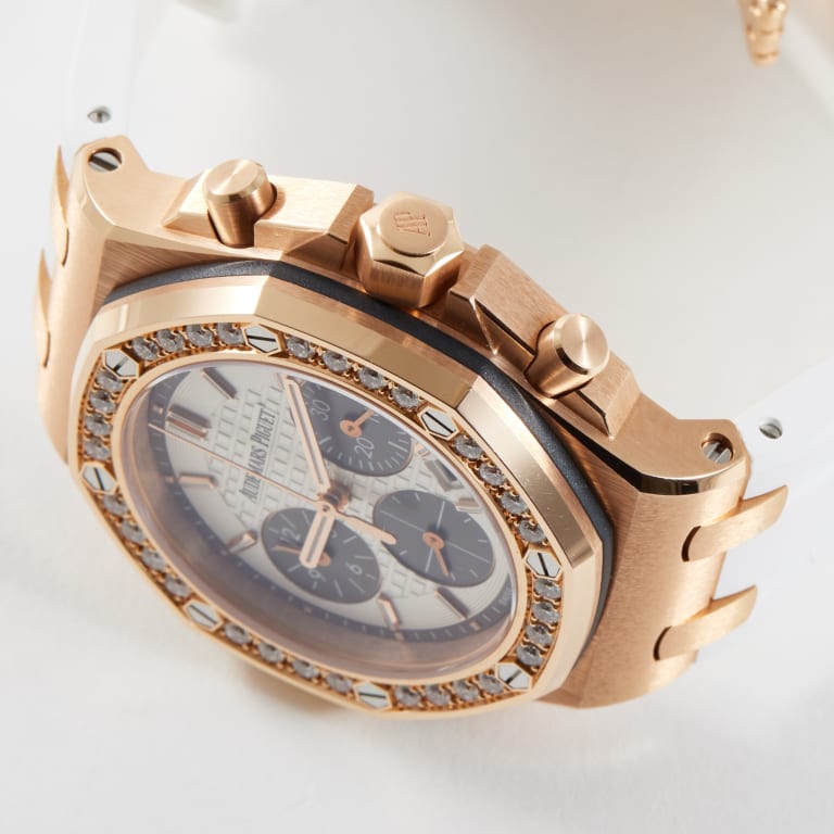 Royal Oak Offshore Rose Gold Diamond Silver Dial 37mm Product Image 3