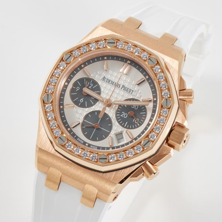 Royal Oak Offshore Rose Gold Diamond Silver Dial 37mm Product Image 1