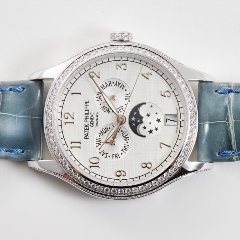 Annual Calendar "Tiffany & Co." White Gold Diamond Silver Dial 38mm Product Image 10