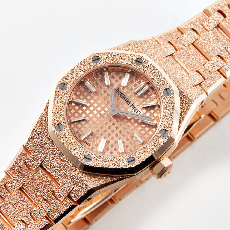 Royal Oak Mini Frosted Rose Gold Pink Dial 23mm Product Image 1