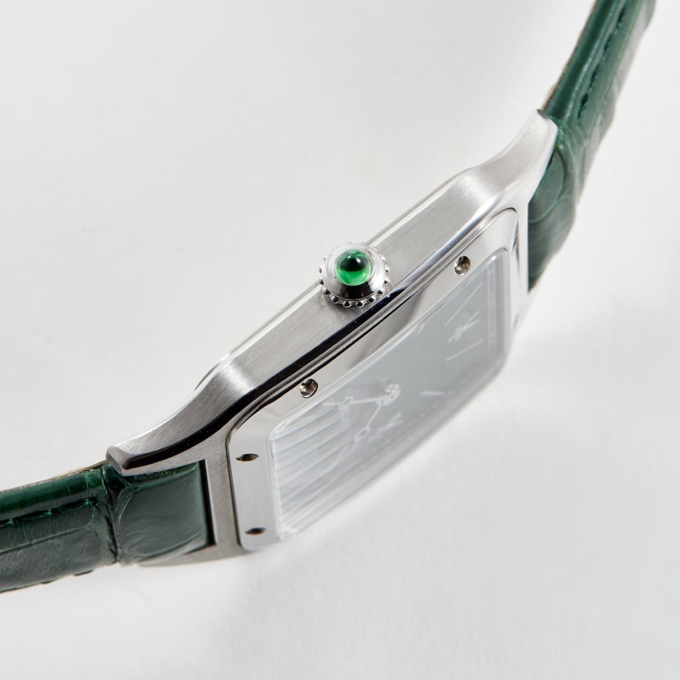 Santos-Dumont "Les Flaneurs" Steel Green Dial 43mm Product Image 4