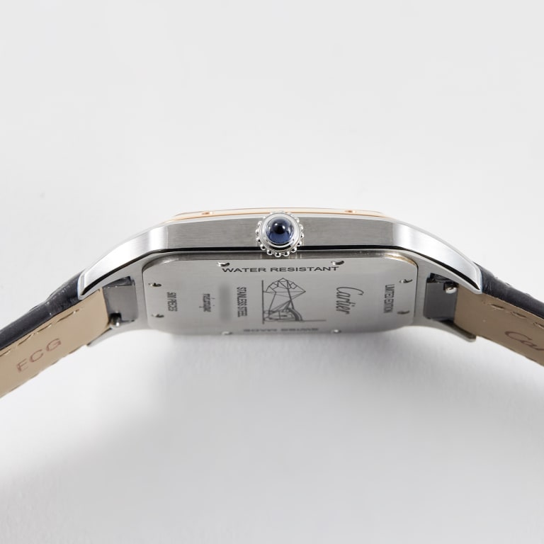 Santos-Dumont Rose Gold & Steel Rose Dial Product Image 5