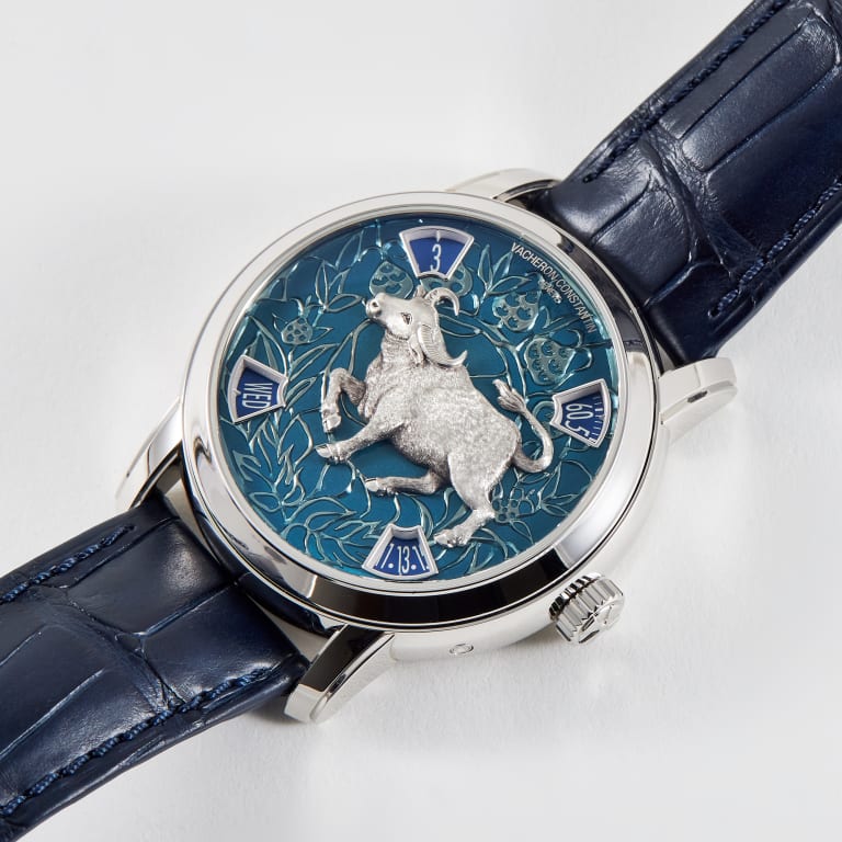 Métiers d'Art "Year of the Ox" Platinum Blue Dial 40mm Product Image 1