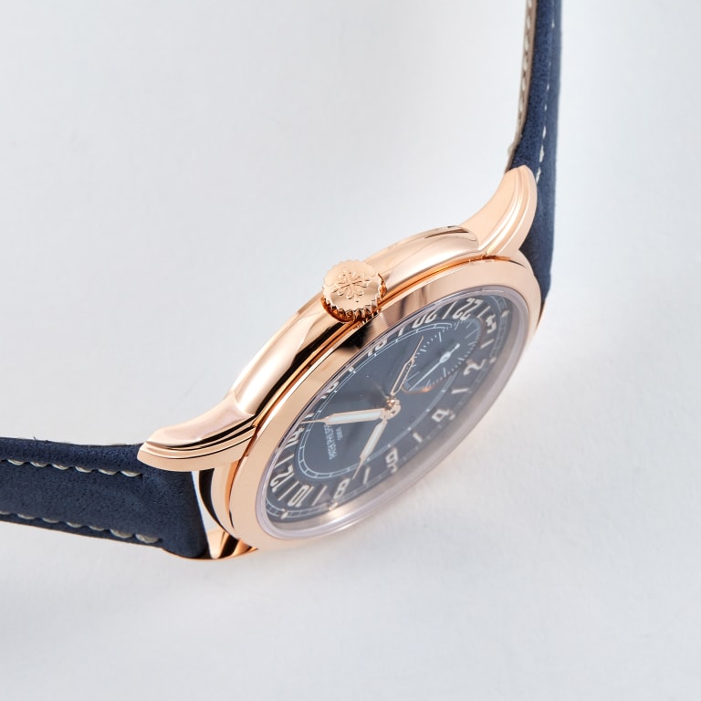 Calatrava Travel Time 24 Hour Rose Gold Blue Dial 42mm Product Image 4