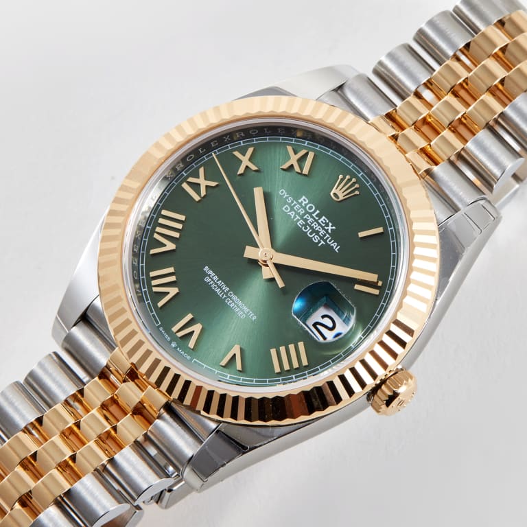 Datejust Yellow Gold & Steel Jubilee Green Dial 41mm Product Image 1