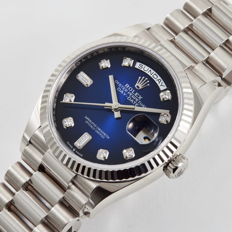 Day-Date White Gold Blue Ombré Dial 36mm Product Image 1