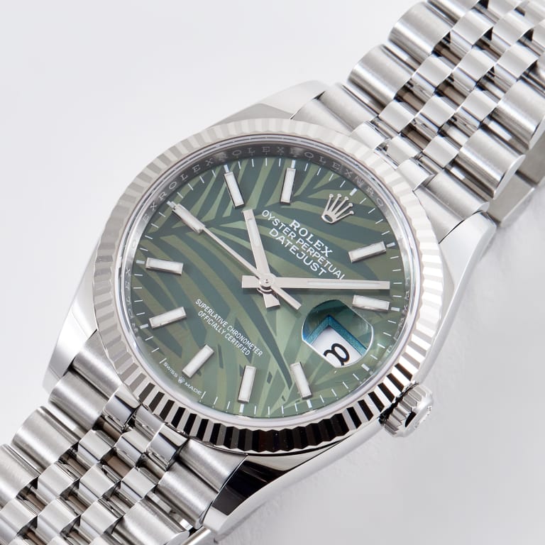 Datejust Steel Jubilee Green Palm Dial 36mm Product Image 1