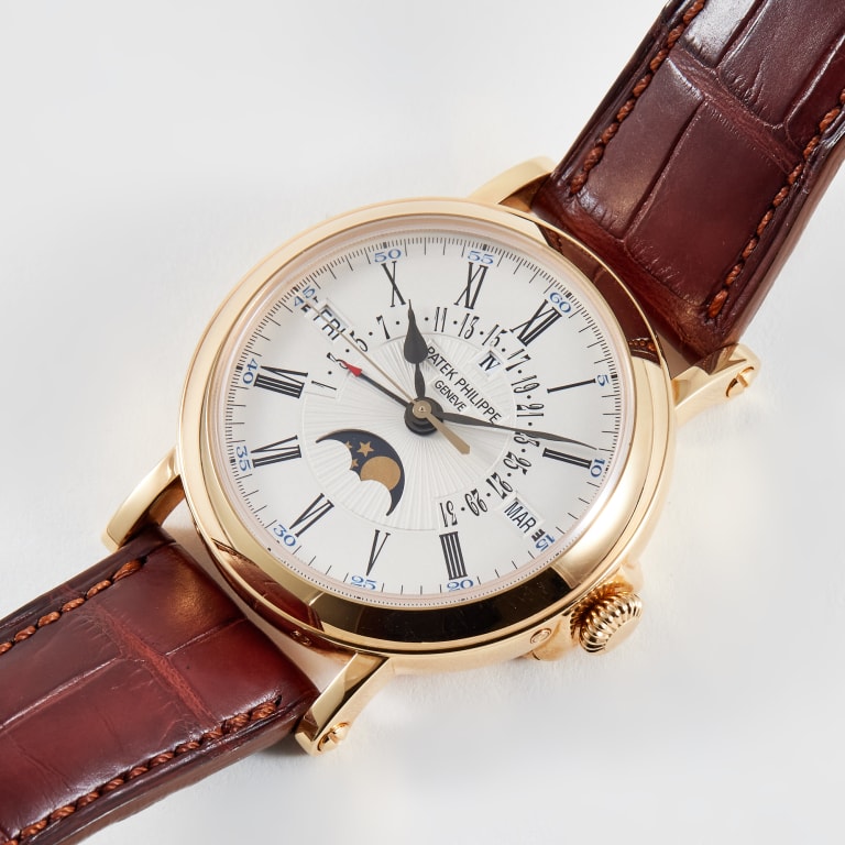 Perpetual Calendar Retrograde Date Yellow Gold White Dial 38mm Product Image 1