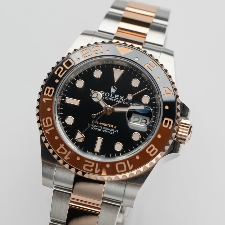 GMT-Master II "Rootbeer" Rose Gold & Steel Black Dial 40mm Product Image 1