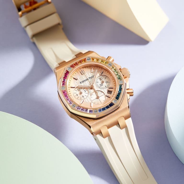 Royal Oak Offshore Lady Rose Gold Rainbow Pink Dial 37mm Product Image 9