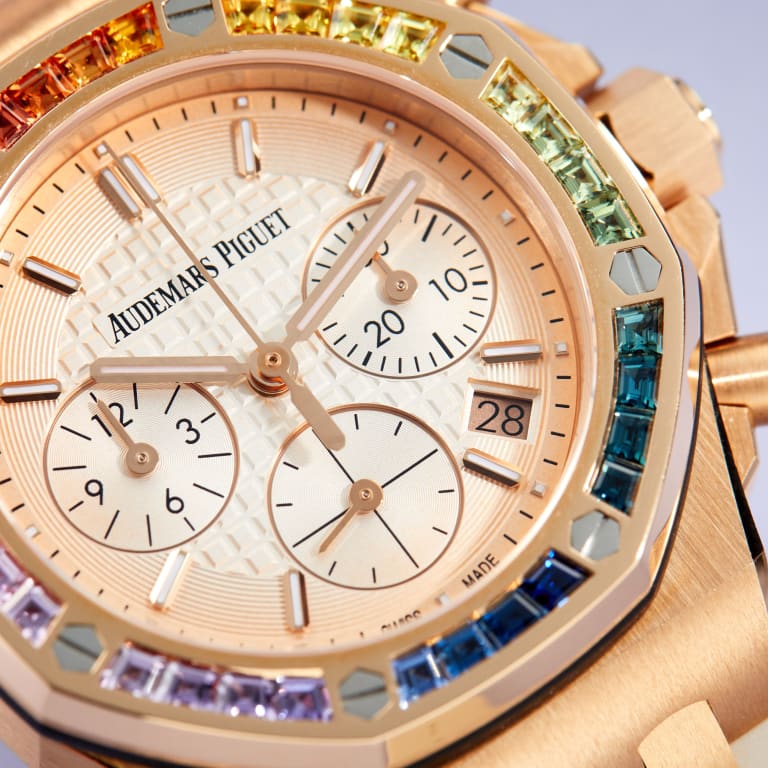 Royal Oak Offshore Lady Rose Gold Rainbow Pink Dial 37mm Product Image 11