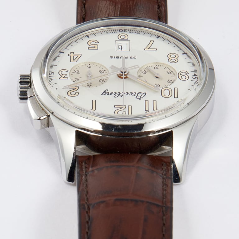 Transocean Chronograph 1915 Steel White Dial 43mm Product Image 9
