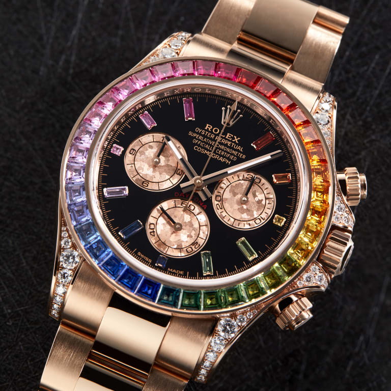 Daytona Rose Gold Rainbow Black Dial 40mm Product Image 4