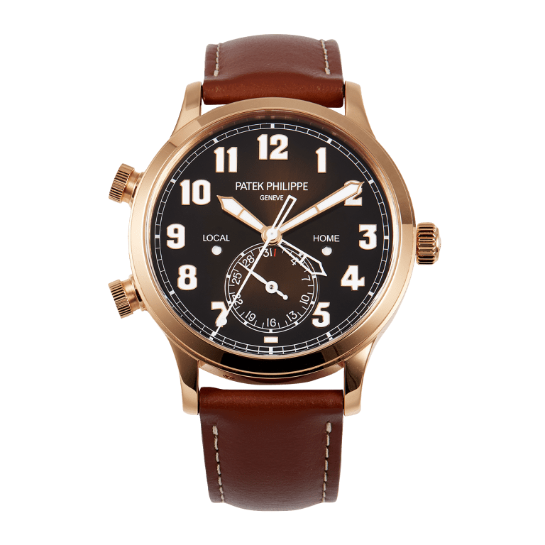 Calatrava Pilot Travel Time Rose Gold Brown Dial 42mm Product Image 1