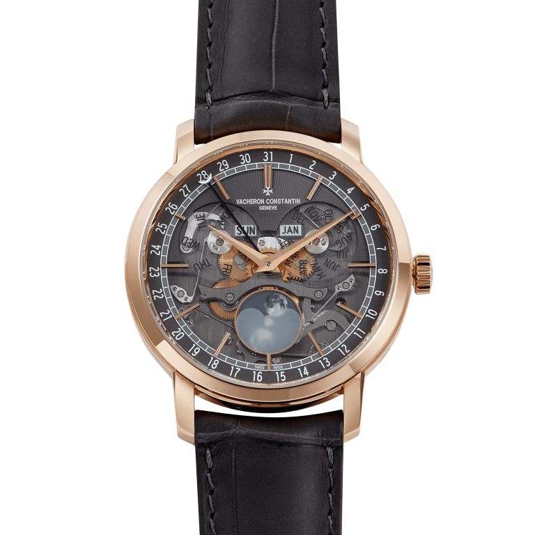 Traditionnelle Complete Calendar Openface Rose Gold 41mm Product Image 7