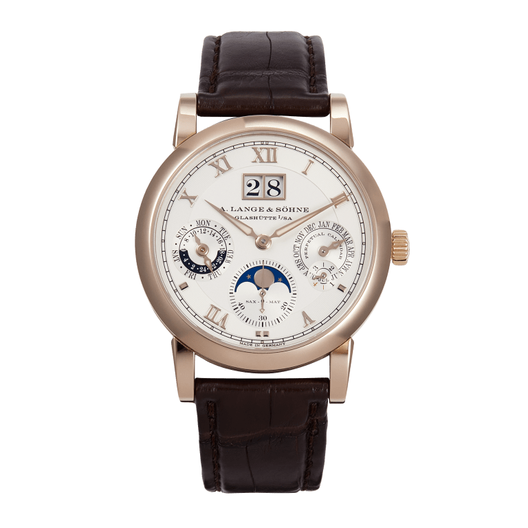 Langematik Perpetual Honey Gold Silver Dial 38mm Product Image 1