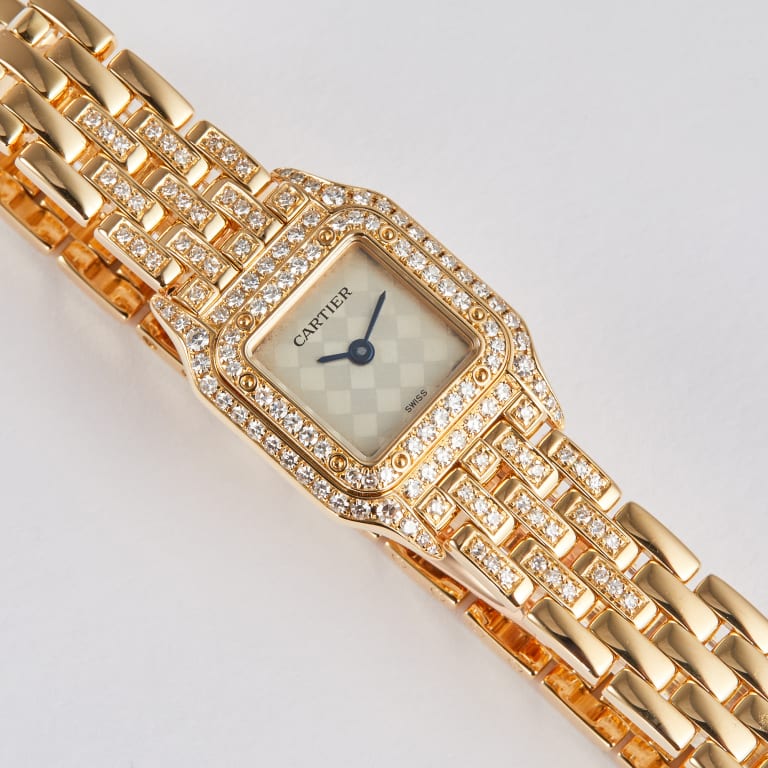 Panthère de Cartier Mini Panthere Yellow Gold Diamond White Dial Product Image 3