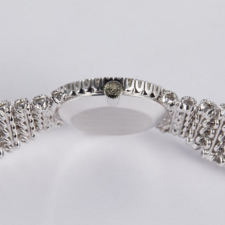 Vintage White Gold Diamond Blue Dial 33mm Product Image 6