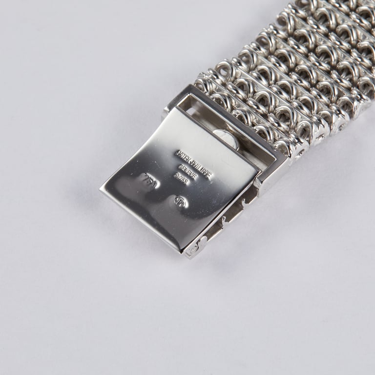Vintage White Gold Diamond Blue Dial 33mm Product Image 4