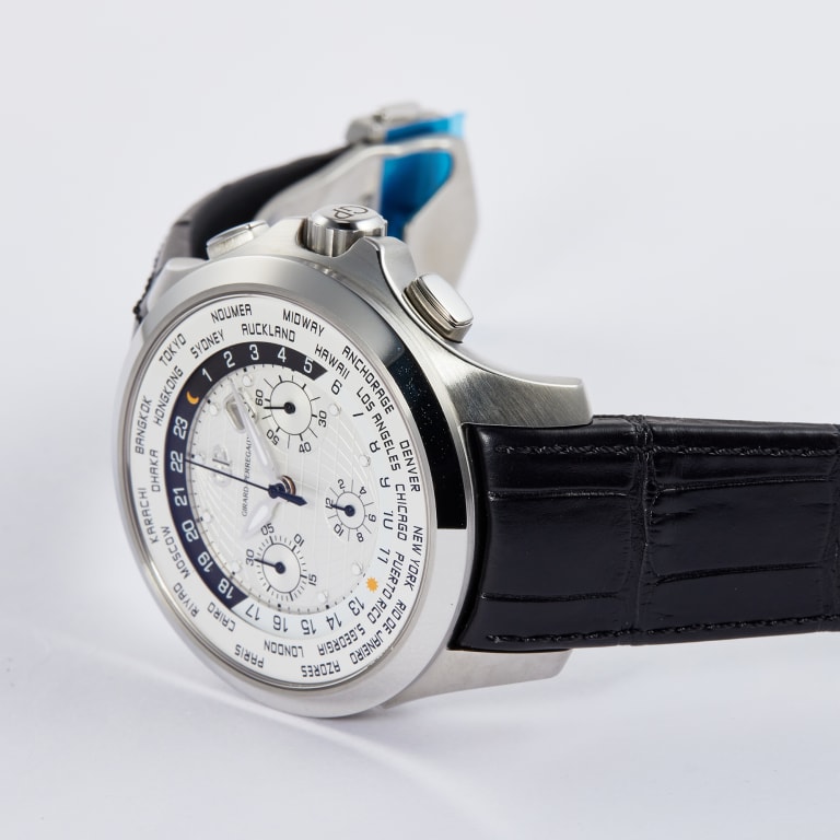 World Timer Steel White Dial 44mm Product Image 2