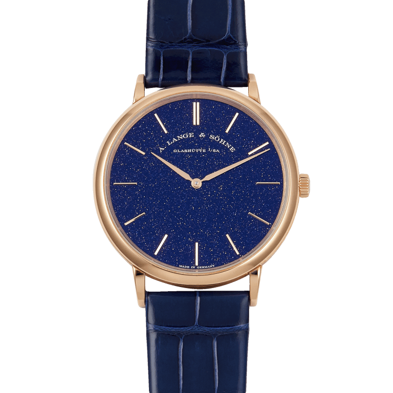 Saxonia Thin Rose Gold Blue Aventurine Dial 40mm Product Image 2