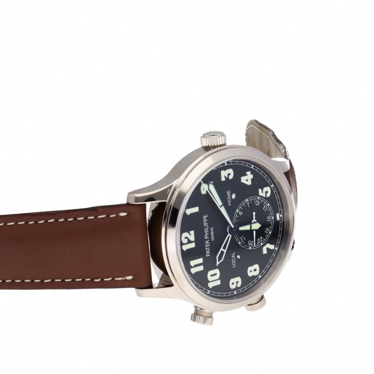Complications Calatrava Pilot Travel Time White Gold Blue Dial 42mm Product Image 7