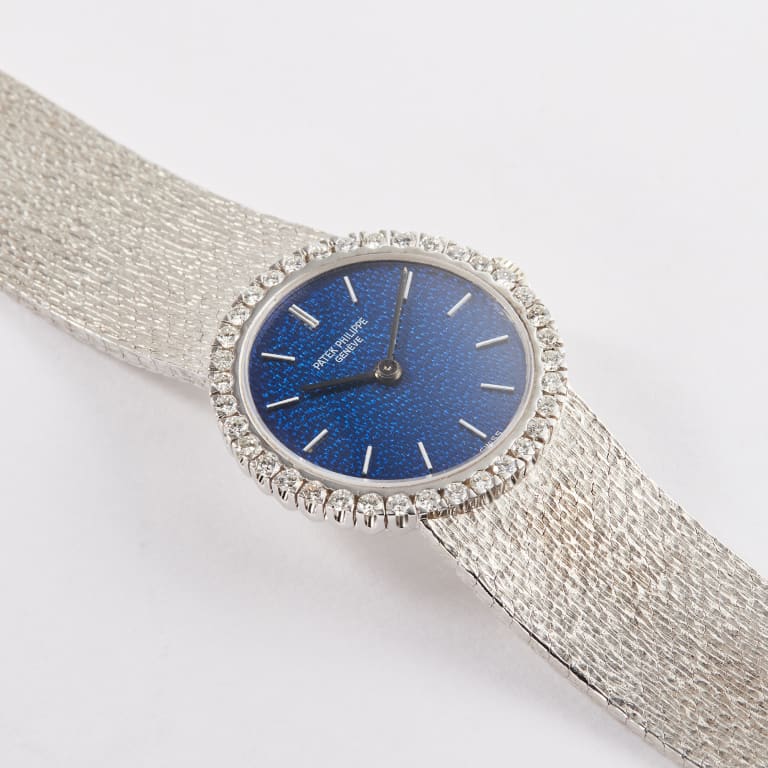 Vintage White Gold Diamond Blue Dial 23mm Product Image 7