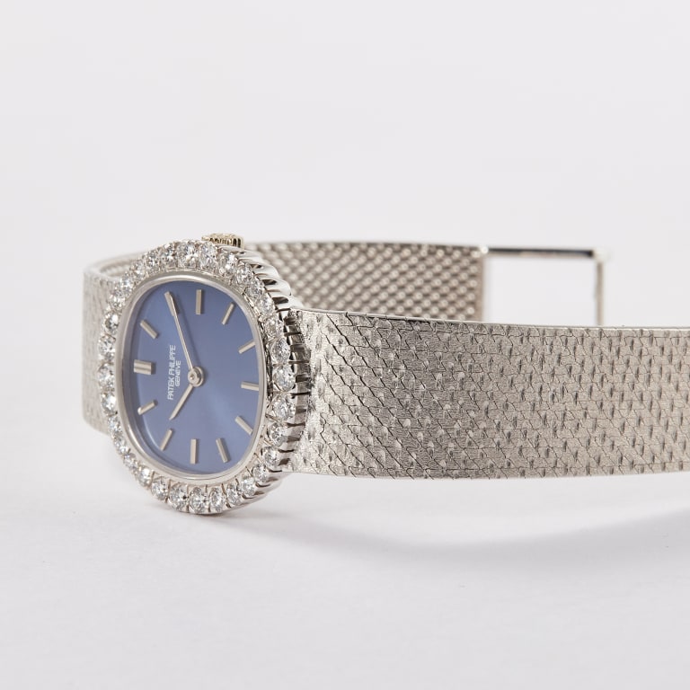 Vintage Lady Bracelet White Gold Diamond Blue Dial 31mm Product Image 5