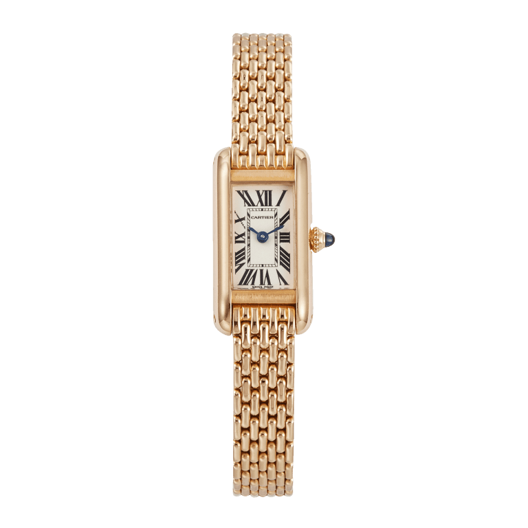 Tank Mini Allongee Quartz Rose Gold White Dial 15mm Product Image 2