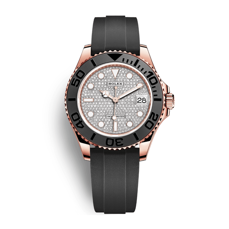 Yacht-Master Rose Gold Oysterflex Pave Dial 37mm Product Image 1