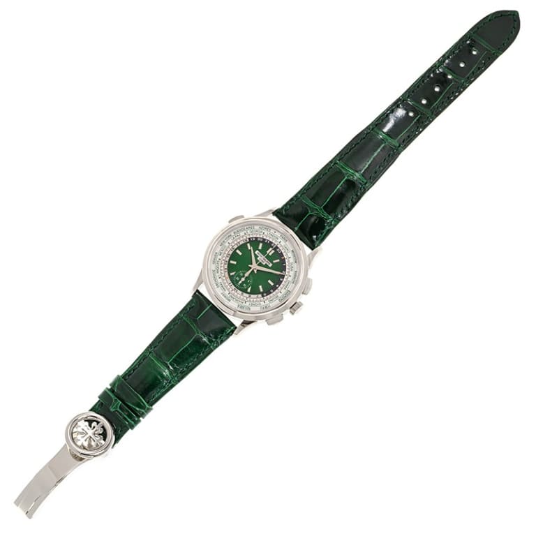 World Time Chronograph Platinum Green Dial 39mm Product Image 4