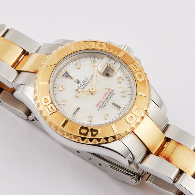 Lady Yacht Master Yellow Gold & Steel Mother of Pearl Dial 29mm Product Image 4