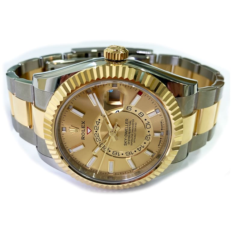 Sky-Dweller Yellow Gold & Steel Champagne Dial 42mm Product Image 3